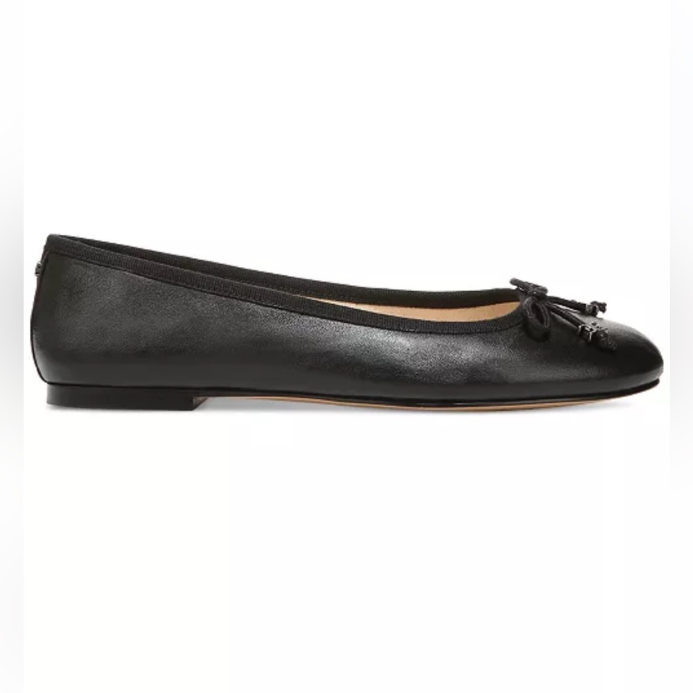 SAM EDELMAN Felicia Luxe Flat Black Leather, size 9Wide - Picture 2 of 12